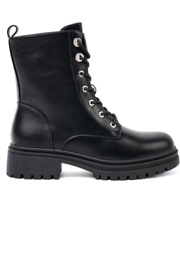 schZuarze Farbe hohe Reitstiefel mit metallischem Finish 2