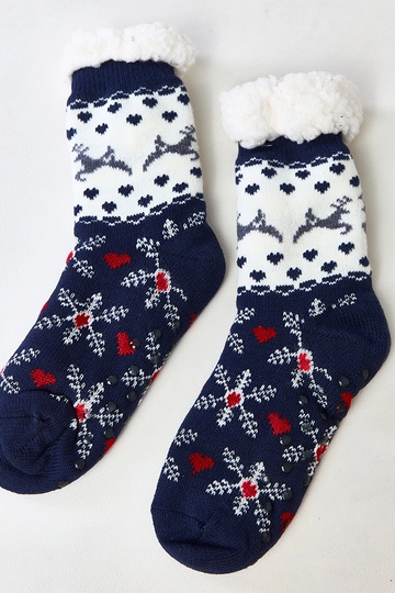 Dunkelblaue weiße Socken...