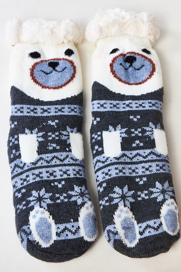 Graphitfarbene Socken mit... 2