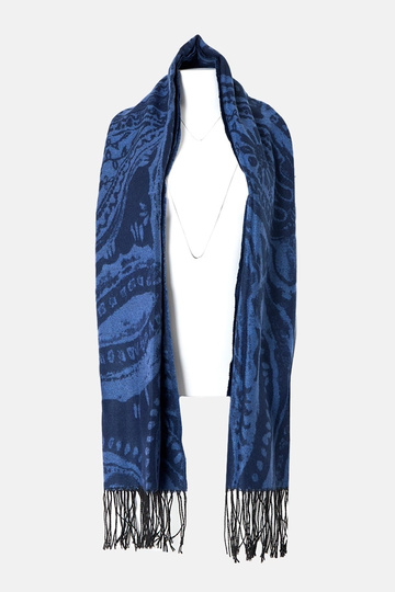 Schwarz-brauner Schal mit... 2