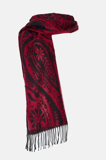 Rot-schwarzer Schal mit... 2