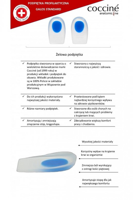 COCCINE GALOS Fersensocken Ermöglicht OstrogiŻelu