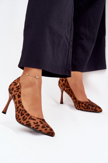 Damen High Heels mit Leopardenmuster „Vinceza 62264" in braun 2