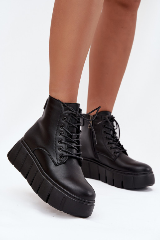 Haut sich Zuarm laufen Damenstiefel mit einer Plattform Vinceza 66803 schZuarze Farbe Haut sich Zuarm laufen Damenstiefel mit einer Plattform Vinceza 66803 schZuarze Farbe