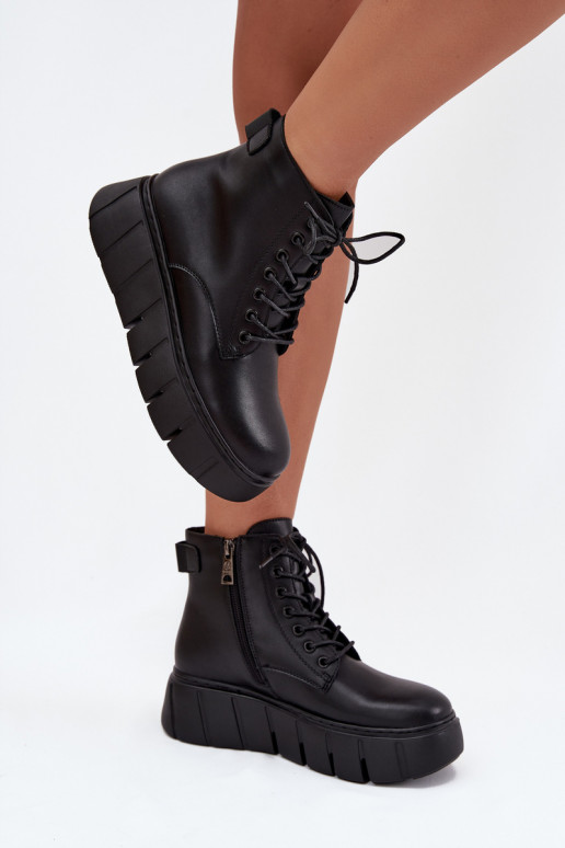 Haut sich Zuarm laufen Damenstiefel mit einer Plattform Vinceza 66803 schZuarze Farbe Haut sich Zuarm laufen Damenstiefel mit einer Plattform Vinceza 66803 schZuarze Farbe