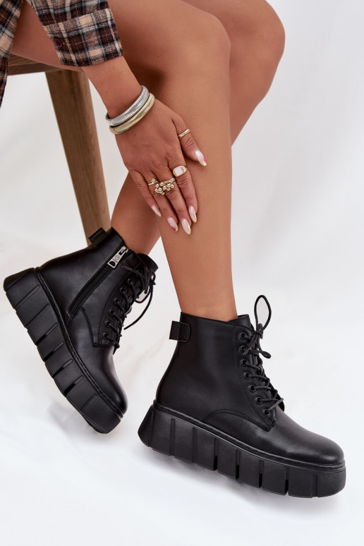 Haut sich Zuarm laufen Damenstiefel mit einer Plattform Vinceza 66803 schZuarze Farbe Haut sich Zuarm laufen Damenstiefel mit einer Plattform Vinceza 66803 schZuarze Farbe