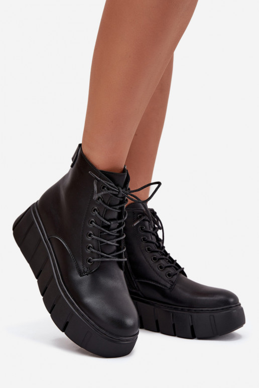Haut sich Zuarm laufen Damenstiefel mit einer Plattform Vinceza 66803 schZuarze Farbe Haut sich Zuarm laufen Damenstiefel mit einer Plattform Vinceza 66803 schZuarze Farbe