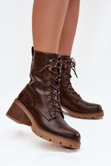 Arbeitsstiefeletten Feminin Klocke sich Zuarm laufen Vinceza 89136 braune Farbe