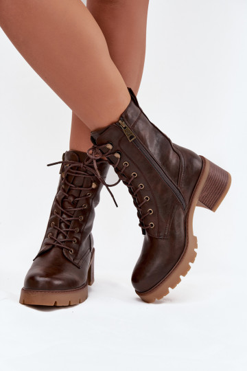 Arbeitsstiefeletten Feminin Klocke sich Zuarm laufen Vinceza 89136 braune Farbe 2