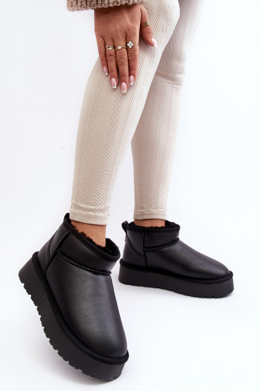 Haut Feminin Schneestiefel mit einer Plattform schZuarze Farbe Loreley Haut Feminin Schneestiefel mit einer Plattform schZuarze Farbe Loreley