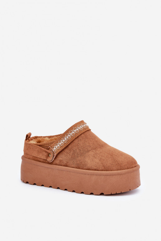 Schneestiefel Mit Dekorationen Haftem braune Farbe Selithria Schneestiefel Mit Dekorationen Haftem braune Farbe Selithria