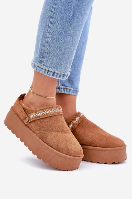 Schneestiefel Mit Dekorationen Haftem braune Farbe Selithria Schneestiefel Mit Dekorationen Haftem braune Farbe Selithria