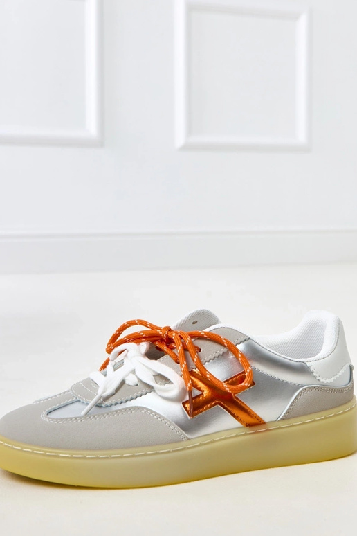 Eriksen Silberne Sneakers mit Plateau... Eriksen Silberne Sneakers mit Plateau...