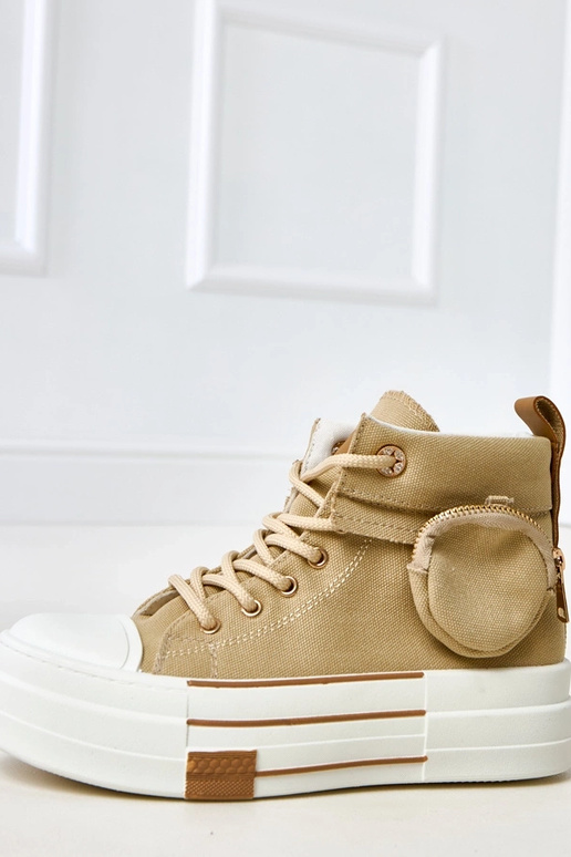 Yaren Braune High-Top Sneakers mit... Yaren Braune High-Top Sneakers mit...