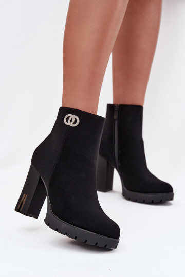 sich Zuarm laufen Damenstiefel Mit Dekorationen Detalem schZuarze Farbe Vessara 2