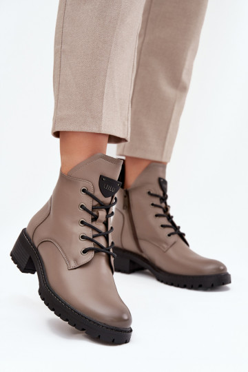 sich Zuarm laufen Damenstiefel Klocke Vinceza 58609 graue Farbe 2