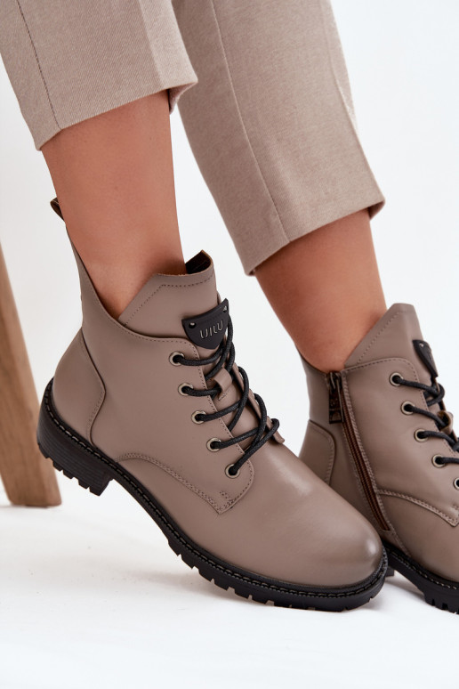 sich Zuarm laufen Damenstiefel Klocke Vinceza 58609 graue Farbe