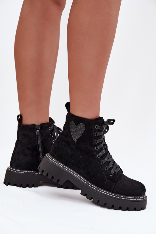 Damenstiefelmit GlanzoZuym mit Herzenm schZuarze Farbe Ermöglichtriri Damenstiefelmit GlanzoZuym mit Herzenm schZuarze Farbe Ermöglichtriri
