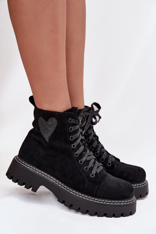 Damenstiefelmit GlanzoZuym mit Herzenm schZuarze Farbe Ermöglichtriri Damenstiefelmit GlanzoZuym mit Herzenm schZuarze Farbe Ermöglichtriri