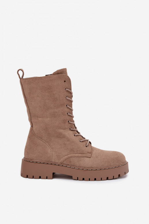 Arbeitsstiefeletten Feminin sich Zuarm laufen Khaki-Farbe Es mussrvielle