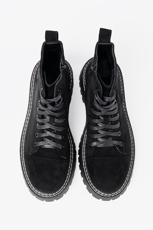 schZuarze Farbe geschnürt Schuhe z błyszczącym Herzm