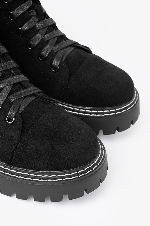 schZuarze Farbe geschnürt Schuhe z błyszczącym Herzm