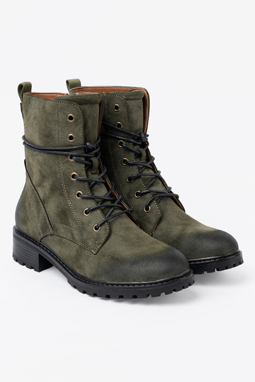 Khaki-Farbe-Farbe hohe Reitstiefel z niskim obcasem