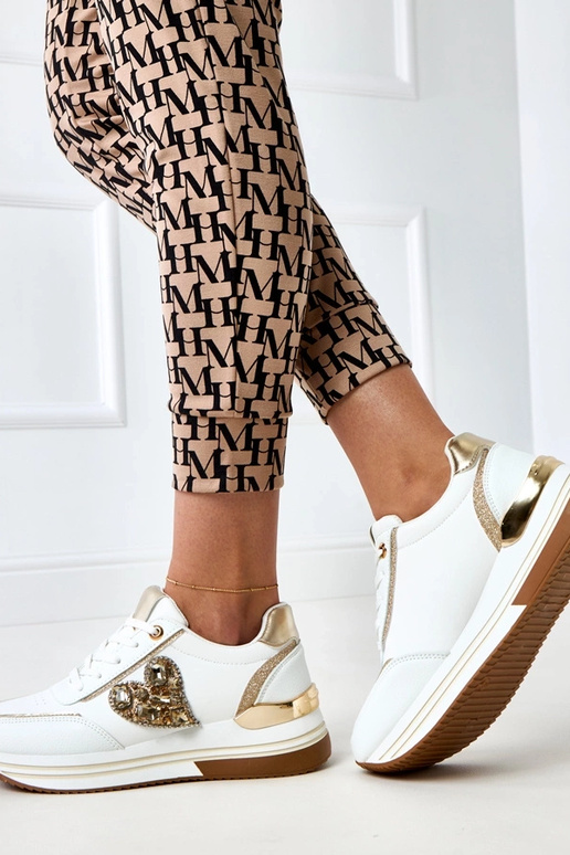 Weiße Sneakers mit Plattform,... Weiße Sneakers mit Plattform,...