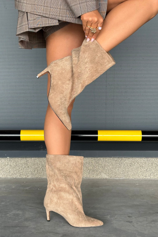 Ein überzeugendes Stilvollll Damenstiefel mit dünnen Absätzen Beige Solvienne