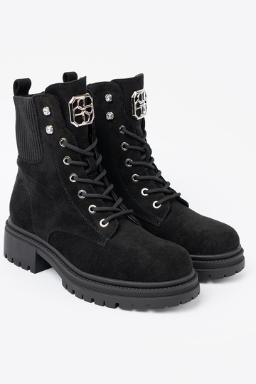 Eleganter Stil schZuarze Farbe hohe Reitstiefel z błyszczącymi kryształkami