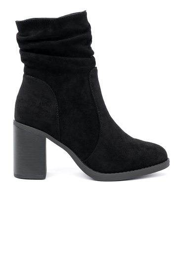 Eleganter Stil Schuhe schZuarze Farbe an der Ferse mit gerüschtem Oberteil 2