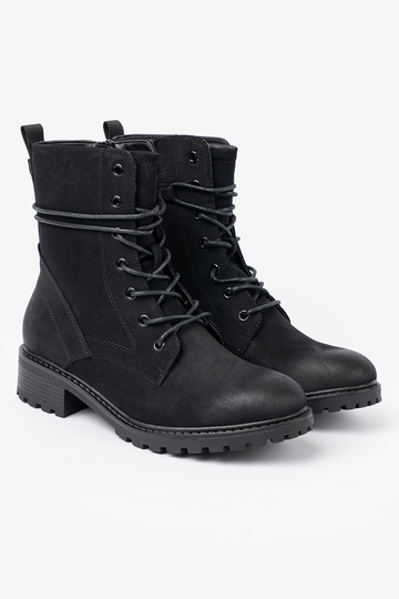 Modisch schZuarze Farbe hohe Reitstiefel z ozdobnym Schnürsenkelm