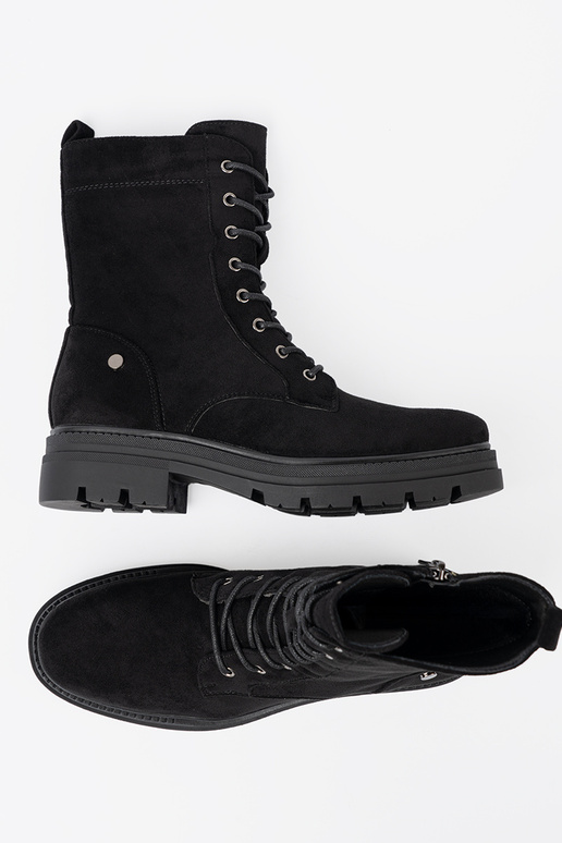 schZuarze Farbe geschnürt hohe Reitstiefel na masyZunej podeszZuie