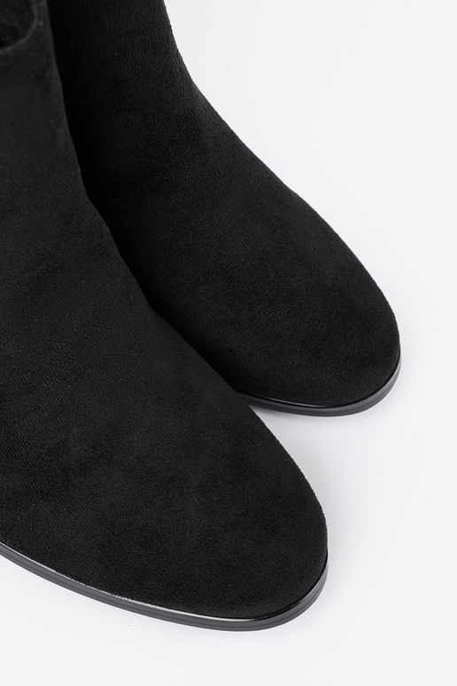 Stilvoll schZuarze Farbe Schuhe z eleganckim zdobieniem