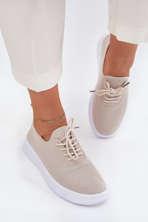 Ein überzeugendes Stilvollll Turnschuhe mit einer Plattform Feminin Beige Kalyra  Ein überzeugendes Stilvollll Turnschuhe mit einer Plattform Feminin Beige Kalyra