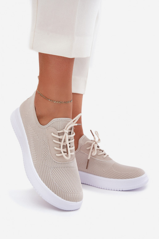 Ein überzeugendes Stilvollll Turnschuhe mit einer Plattform Feminin Beige Kalyra  Ein überzeugendes Stilvollll Turnschuhe mit einer Plattform Feminin Beige Kalyra