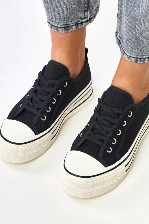 Schwarze Plattform-Sneaker Talah Schwarze Plattform-Sneaker Talah