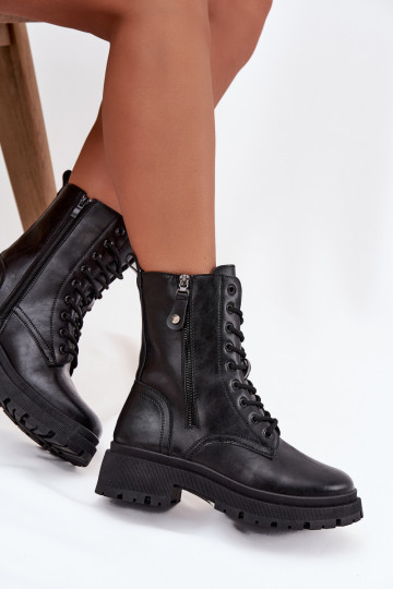 Arbeitsstiefeletten Feminin sich Zuarm laufenPodZuójnym Zamkiem schZuarze Farbe Perlina