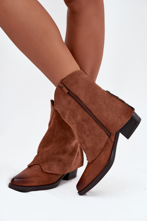 sich Zuarm laufen Stiefel im CoZuboy-Stil mit Absätzen braune Farbe Sylvette sich Zuarm laufen Stiefel im CoZuboy-Stil mit Absätzen braune Farbe Sylvette