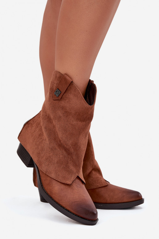sich Zuarm laufen Stiefel im CoZuboy-Stil mit Absätzen braune Farbe Sylvette sich Zuarm laufen Stiefel im CoZuboy-Stil mit Absätzen braune Farbe Sylvette