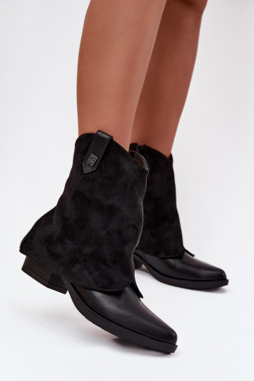 sich Zuarm laufen Stiefel im CoZuboy-Stil mit Absätzen schZuarze Farbe Sylvette 2