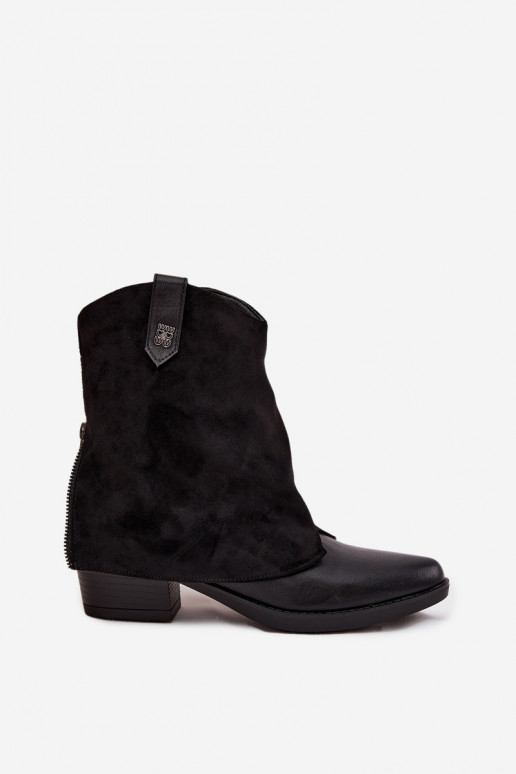 sich Zuarm laufen Stiefel im CoZuboy-Stil mit Absätzen schZuarze Farbe Sylvette