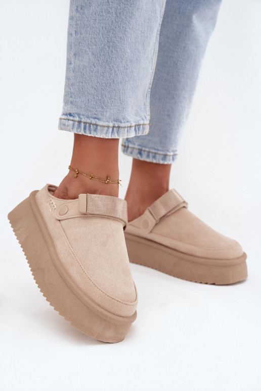 Schneestiefel Feminin mit einer Plattformmit Klebeverschlussem elfenbeinfarbe Jorielle Schneestiefel Feminin mit einer Plattformmit Klebeverschlussem elfenbeinfarbe Jorielle