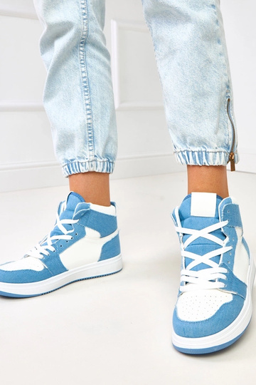 Hohe Sneakers über dem Knöchel mit Denim-Motiven "Kasna" 2
