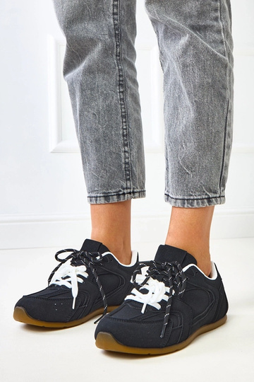 Schwarze Sportschuhe mit doppelten Schnürsenkeln Casey 2