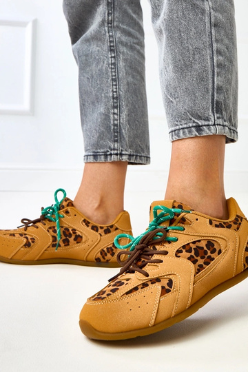 Leopardenmuster Sportschuhe mit doppelten Schnürsenkeln Casey 2