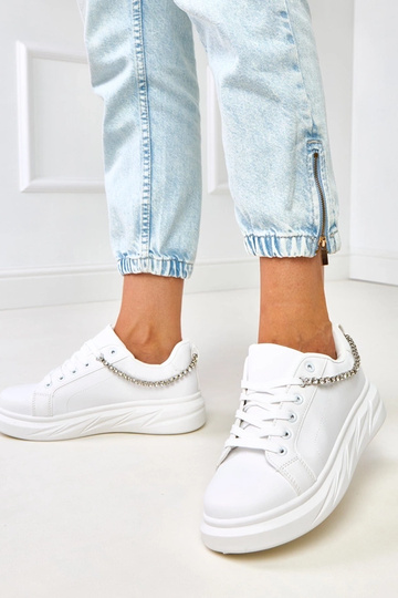 Weiße Plateausneaker mit... 2