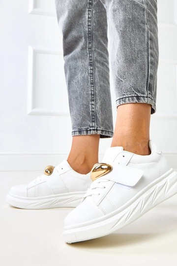 Weiße Plateausneaker mit... 2