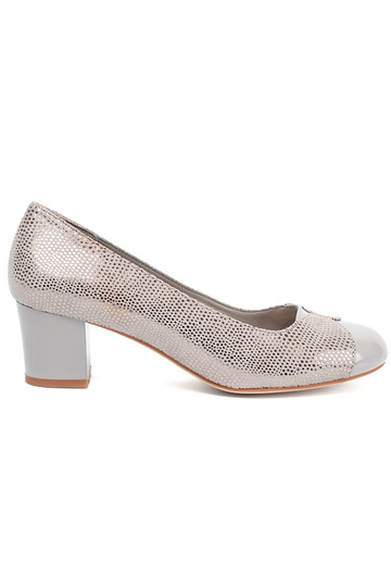 graue Farbe High Heels ze Silberm zdobieniem 2