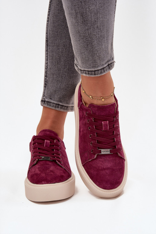 aus INildleder Sneakers Stilvollllschuhe Feminin mit einer Plattform Vinceza 79578 Burgund aus INildleder Sneakers Stilvollllschuhe Feminin mit einer Plattform Vinceza 79578 Burgund